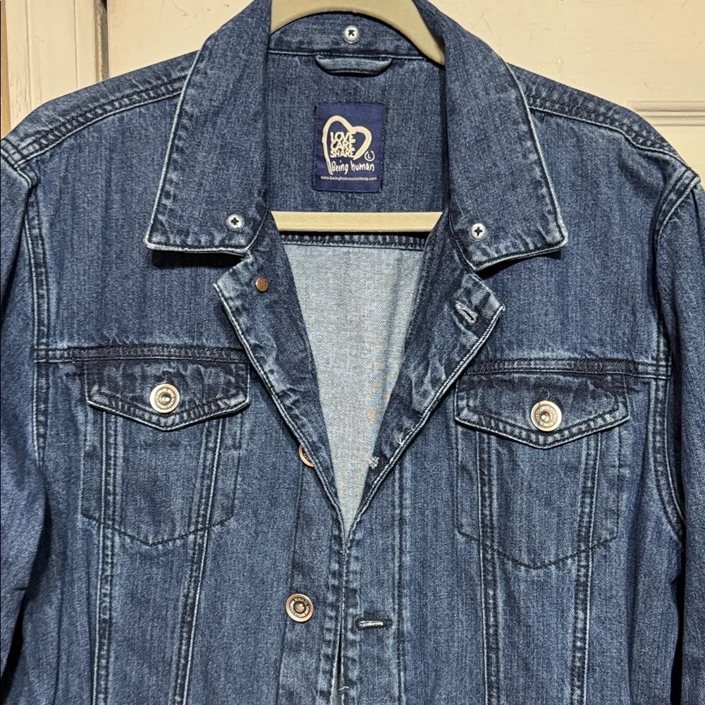 Men's Classic Blue Denim Jacket Graphics